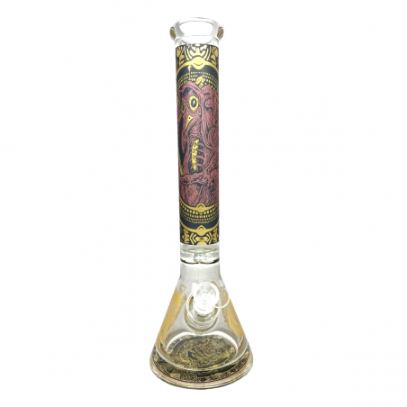 'Osiris' Borosilikatglas Bong mit Massivboden