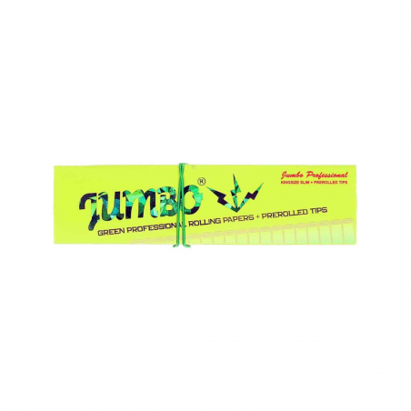 Jumbo Green King Size Slim Longpapers + vorgedrehte Tips