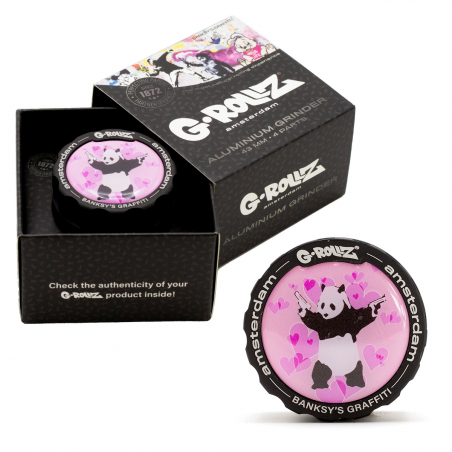 G-Rollz 'Banksy's Panda Gunnin' Aluminium Grinder 4-teilig