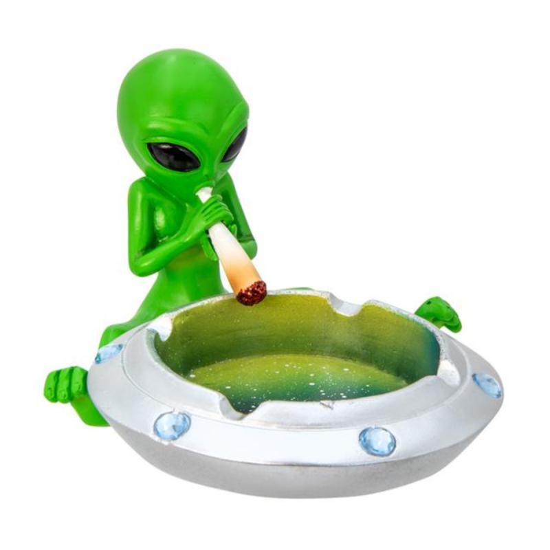 'Alien mit Joint & UFO' Aschenbecher