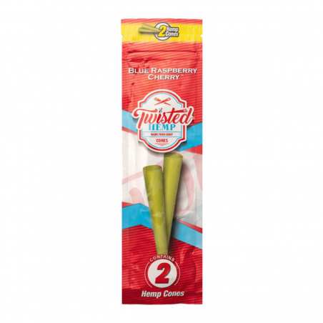Twisted Hemp Blue Raspberry Cherry Hemp Cones 2 Stk.