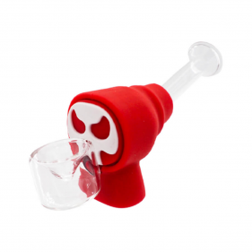 Skull Glass-Silicone Pipe...