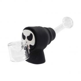 Skull Glass-Silicone Pipe...