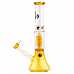 Grace Glass Small Boy Umber Beaker Spiral Perc Bong