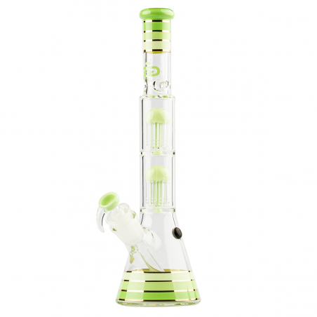 Grace Glass 'Golden Line Green Beaker' Borosilikatglas Bong