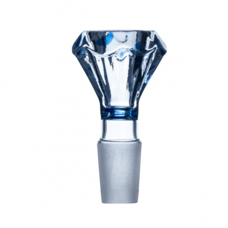 Glas Steckkopf Trichter 'Diamant' NS19