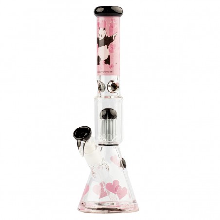 G-Rollz 'Banksy's Panda Gunnin'' Borosilikatglas Bong