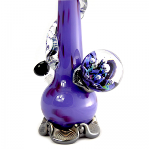 Noble Glass Medium Softglas Bong Lila2 mit Dichro Marble