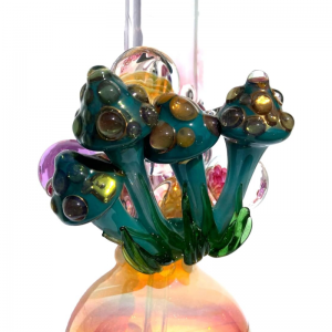 Grinder Glass 'Aqua Mushrooms' mit 22K Gold Fume