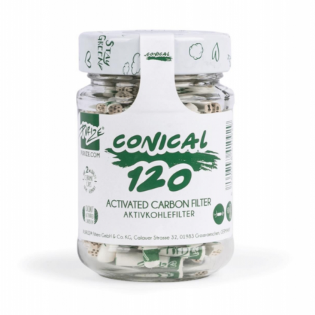 PURIZE XTRA Slim Conical Aktivkohlefilter 5-6mm 120 Stk.