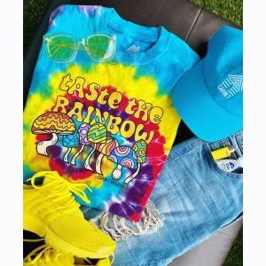 Cabin 7 'Taste the Rainbow' Tie Dye T-Shirt S