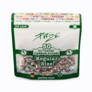 PURIZE Regular Size Farbig Aktivkohlefilter 9mm 50 Stk.