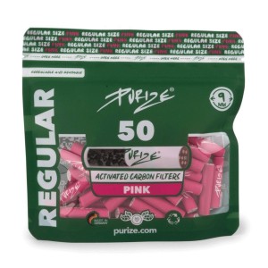 PURIZE Regular Size Farbig Aktivkohlefilter 9mm 50 Stk.
