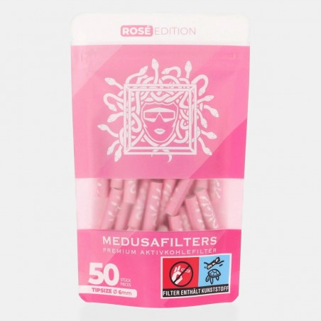Medusa Rose Edition Pinke Aktivkohlefilter 6mm 50 Stk.