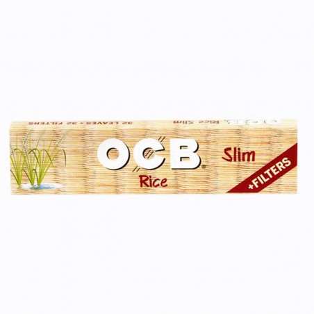 OCB Rice King Size Slim Longpapers + Tips