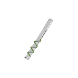 Ziehröhrchen aus Glas mit Spirale Schwarz