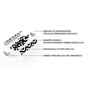 Gizeh ProCell Active Filter Grün Aktivkohlefilter 6mm 60 Stk.