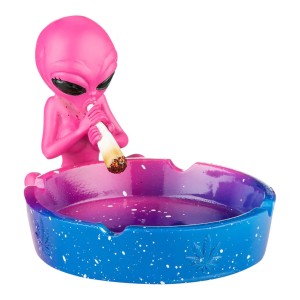 'Alien mit Joint' Aschenbecher Pink