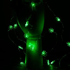 Hanfblatt-Drahtlichterkette mit 20 LEDs