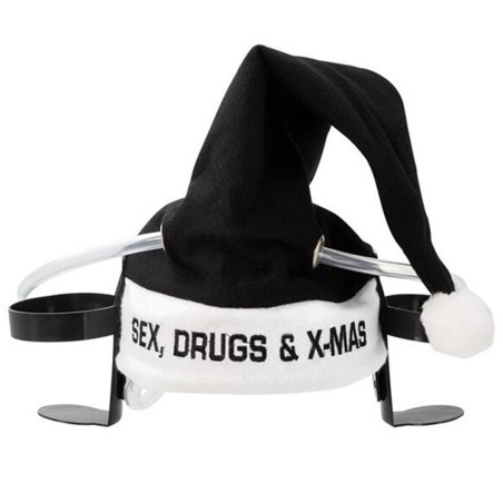 'Sex Drugs & X-Mas' Weihnachts-Dosenhalter Trinkmütze