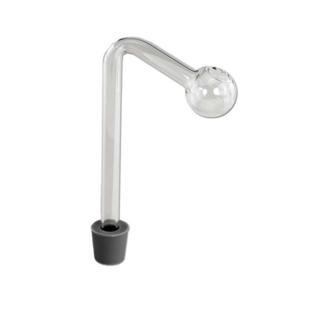 Gebogener Glas Ölaufsatz mit Stopfen NS19