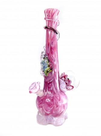 Medium Dichro Marble Softglas Bong Rosa Noble Glass