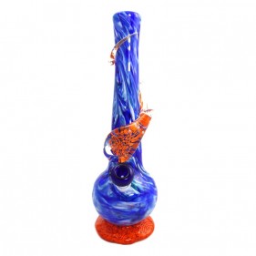 Noble Glass Medium Softglas Bong Blau-Orange 3G