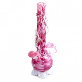 Premium Flower Dichro Wrap Softglas Bong Pink Noble Glass