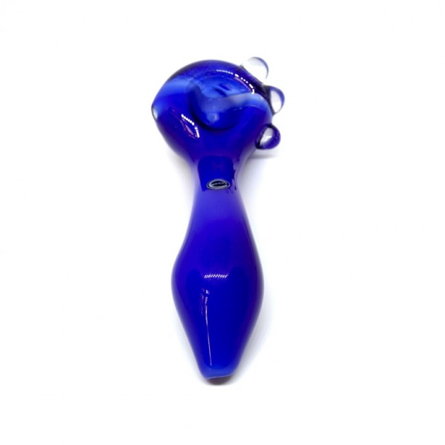 Custom Blue w/Dichro Head Glaspfeife Blau