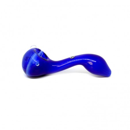 Custom Blue w/Dichro Head Glaspfeife Blau