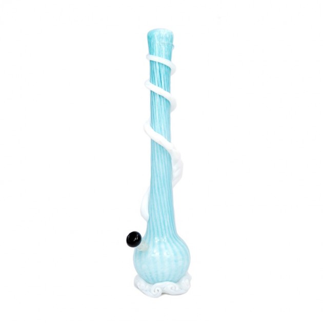 XL Softglas Bong Hellblau-Weiß Noble Glass