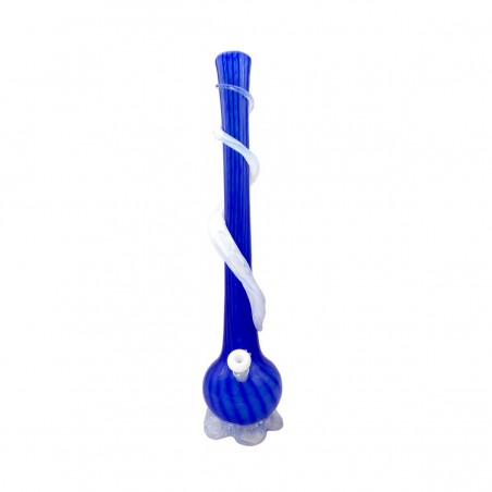 Noble Glass XL Softglas Bong Blau-Weiß