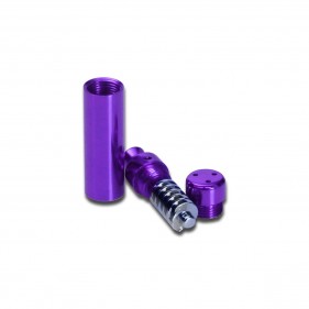 Violette Metall Pfeife Bud Bomb mit Labyrinthe Aufgeschraubte Ansicht