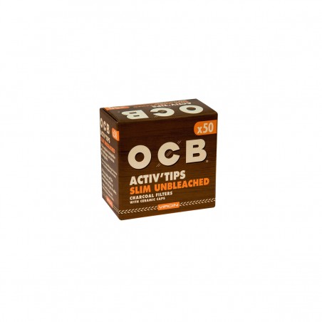 OCB ACTIV Tips Slim-Unbleached