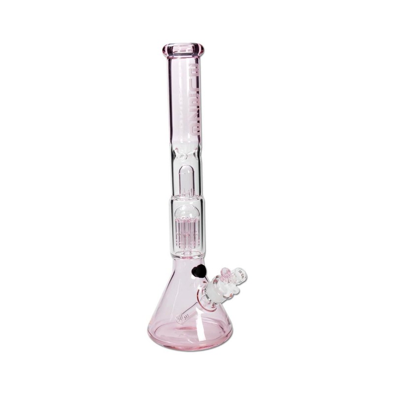 BLAZE Borosilikatglas Bong mit 6-Arm Baumperkolator Rosa