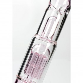 BLAZE Borosilikatglas Bong mit 6-Arm Baumperkolator Rosa