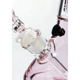 BLAZE Borosilikatglas Bong mit 6-Arm Baumperkolator Rosa