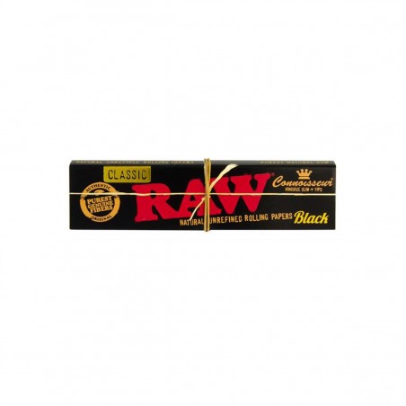 RAW Classic BLACK KS Slim Connoisseur Papier + Filtertips