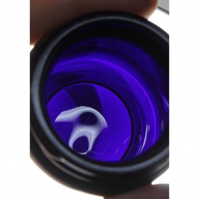 Miron-Glas Dose aus Violett Glas "Miron Violet Glas" Innenansicht