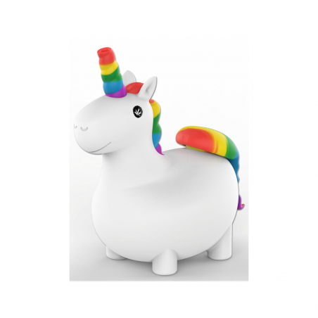 Silikon Bong Einhorn von "PieceMaker" Seitenansicht