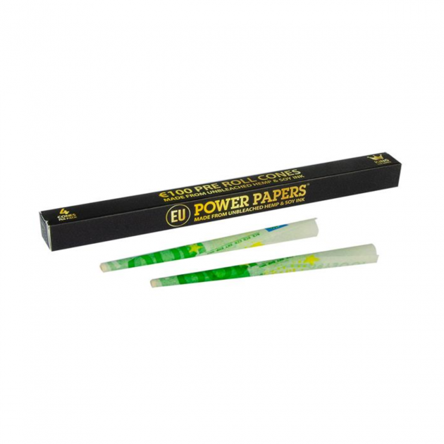 Power Papers "100 Euro", King Size Cones
