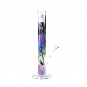 Glas Bong von "Jelly Joker" mit Graffiti Print Seitenansicht