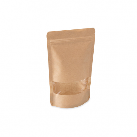 Kraftpapier Beutel mit Fenster Vorderseite