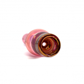 Handgemachte One-Hitter Glaspfeife Pink Mundstückansicht