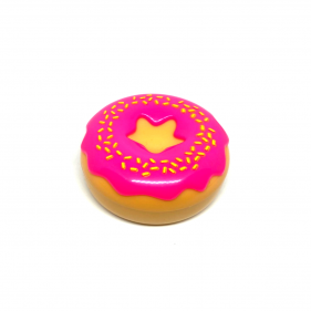 Acryl Grinder mit Metallspitzen in Donut Form Pink Seitenansicht
