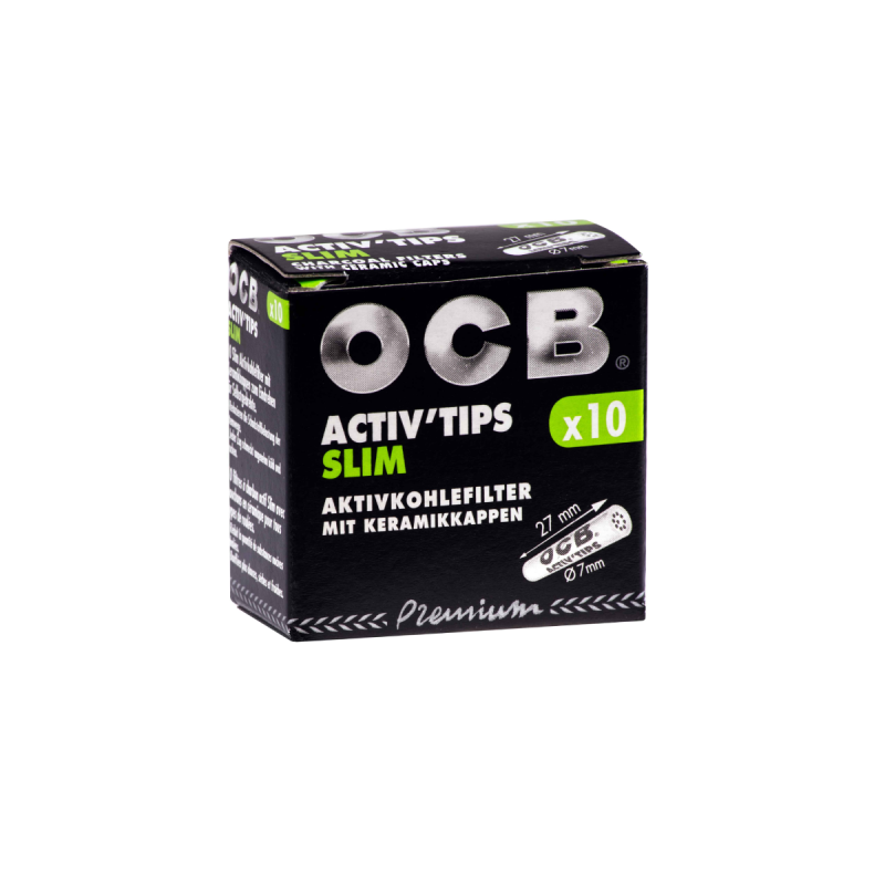 Aktivkohlefilter von OCB 10stk. per Packung Vorderseite
