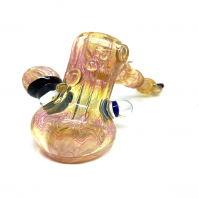 Mundgeblasene Glaspfeife von Daydream Glass Opal Stein Hinterseite
