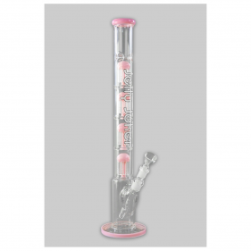 Pinke Bong aus Glas mit Baumperkolator von Jelly Jocker Seitenansicht