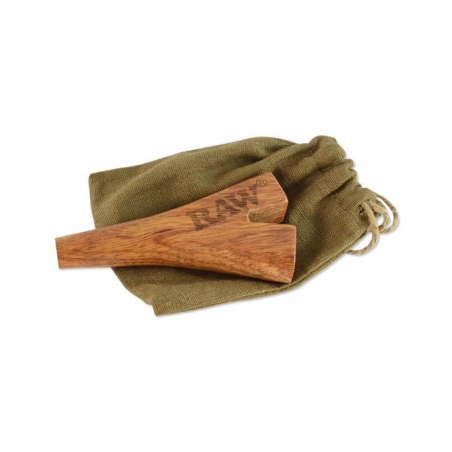 Jointhalter aus Holz von RAW mit Beutel Vorderseite