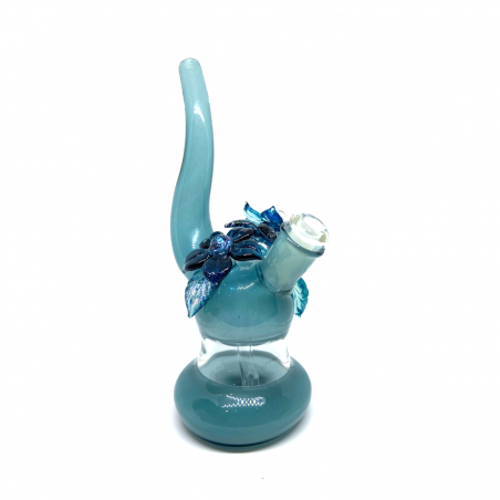 Blue Flower-Spinner Dabbing Rig - Mars Glassworks